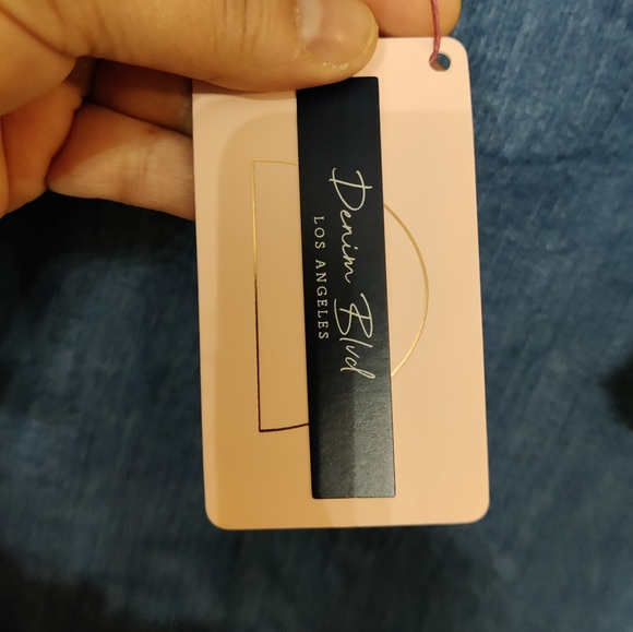 NWT Denim BLVD Belted Denim Wrap Skort - Picture 3 of 6